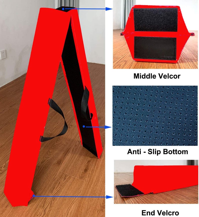 IRIS 8 FT Folding Balance Beam - Gymnastics Equipment for Kids, Non Slip Base for Training Home Gym Use (Red) - Image 3