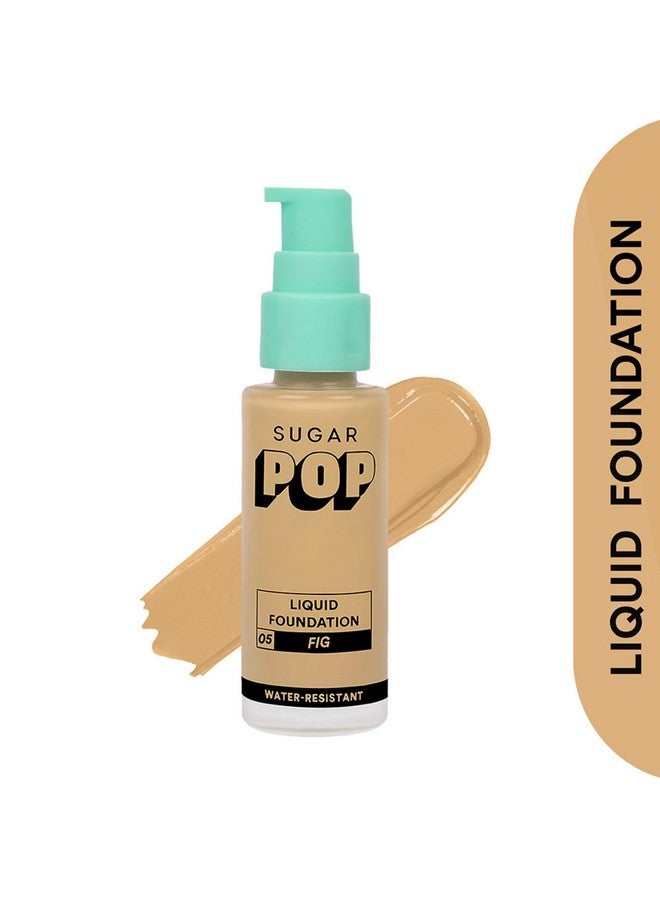 SUGAR POP SUGAR POP Liquid Foundation - 05 Fig - 30 ml | Water Resistant | Lasts Upto 10 Hrs | Super Matte | Full Coverage - Image 2