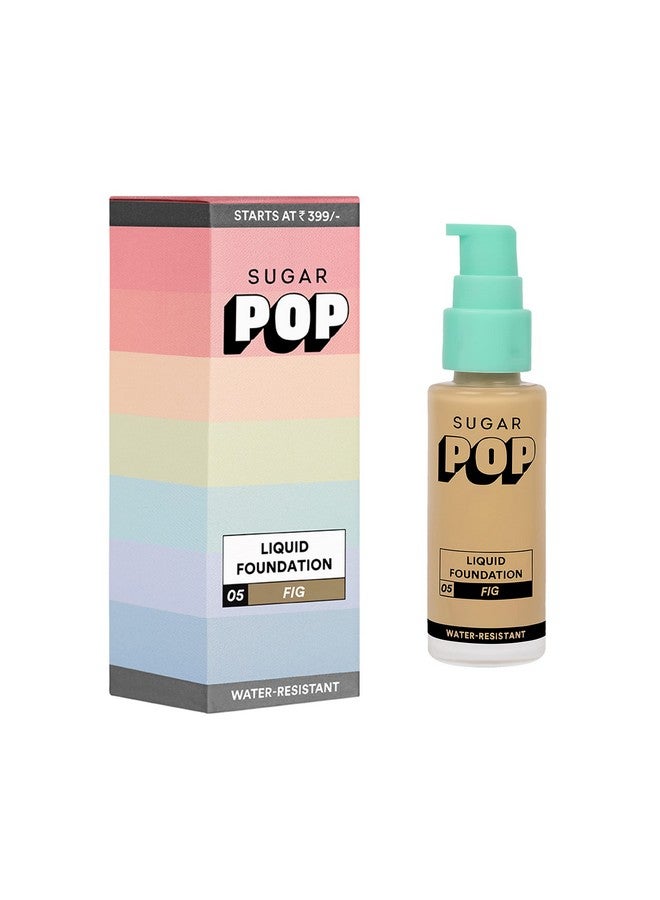 SUGAR POP SUGAR POP Liquid Foundation - 05 Fig - 30 ml | Water Resistant | Lasts Upto 10 Hrs | Super Matte | Full Coverage - Image 3