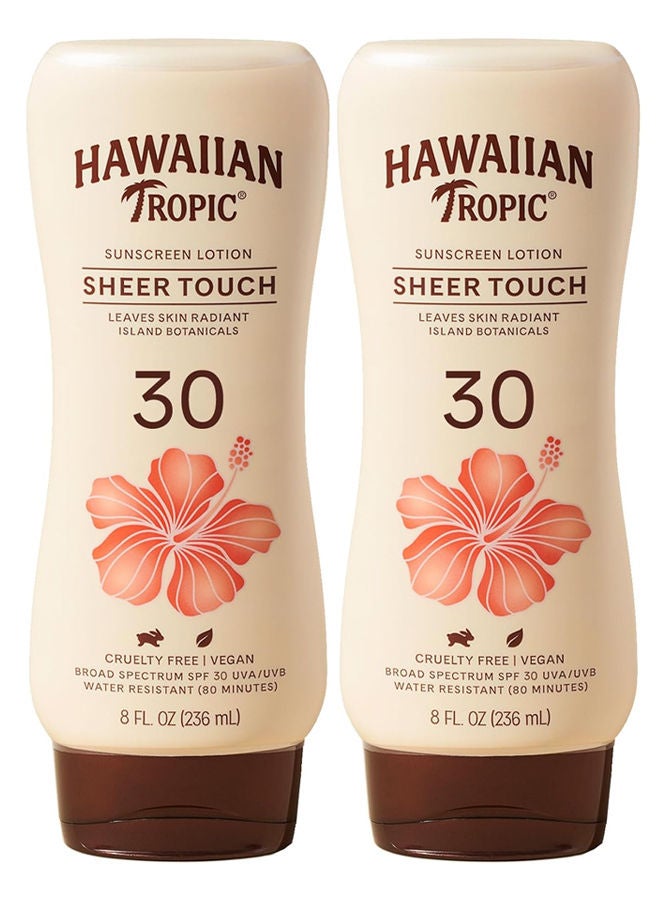 هاوايان تروبيك لوشن شير تاتش بعامل حماية من الشمس 30، 2 × 236 مل
