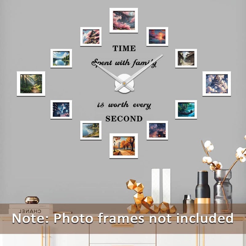 VANGOLD Large Wall Clock Hands, 3D DIY Clock Hands Needles with Clock Mechanism & Wall Sticker for Home Office Decor - Image 2