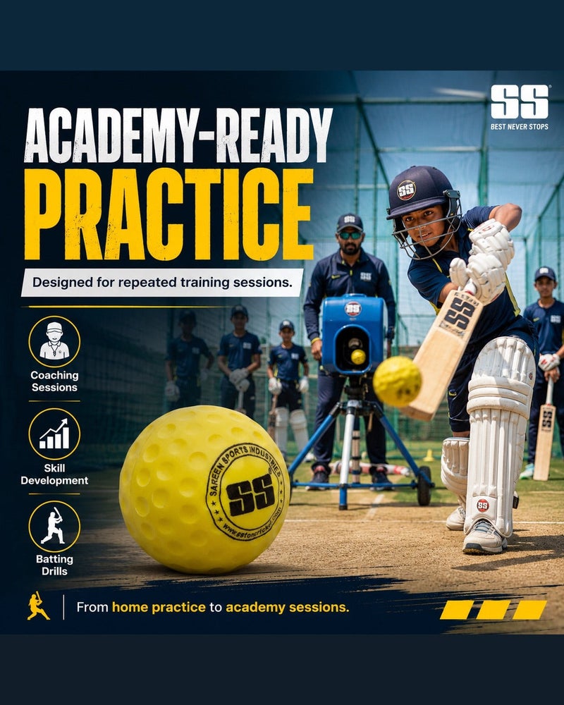 SS Bowling Machine Big Dot Cricket Ball - Practice Ball for Bowling Machine Drills - Image 2