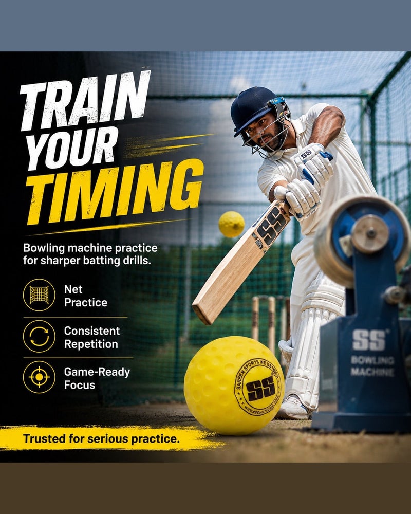 SS Bowling Machine Big Dot Cricket Ball - Practice Ball for Bowling Machine Drills - Image 4