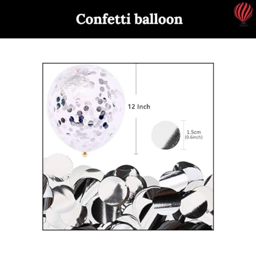 HK balloons 51 pcs set Birthday decoration Item Happy Birthday decoration set with confetti balloon pump and Silver curtains For Boy Girl Husband Wife And Adults Birthday Decoration Kit - Image 5