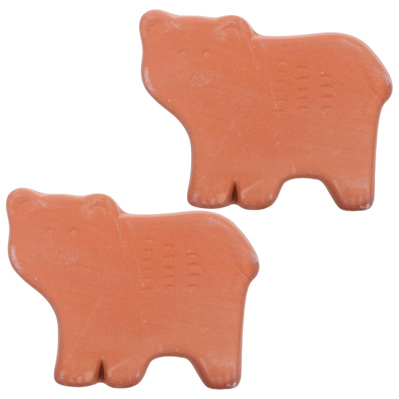 Terracotta Bread Warming Stone Set Of 2 Tortilla Warmer For Food Serving - Image 2