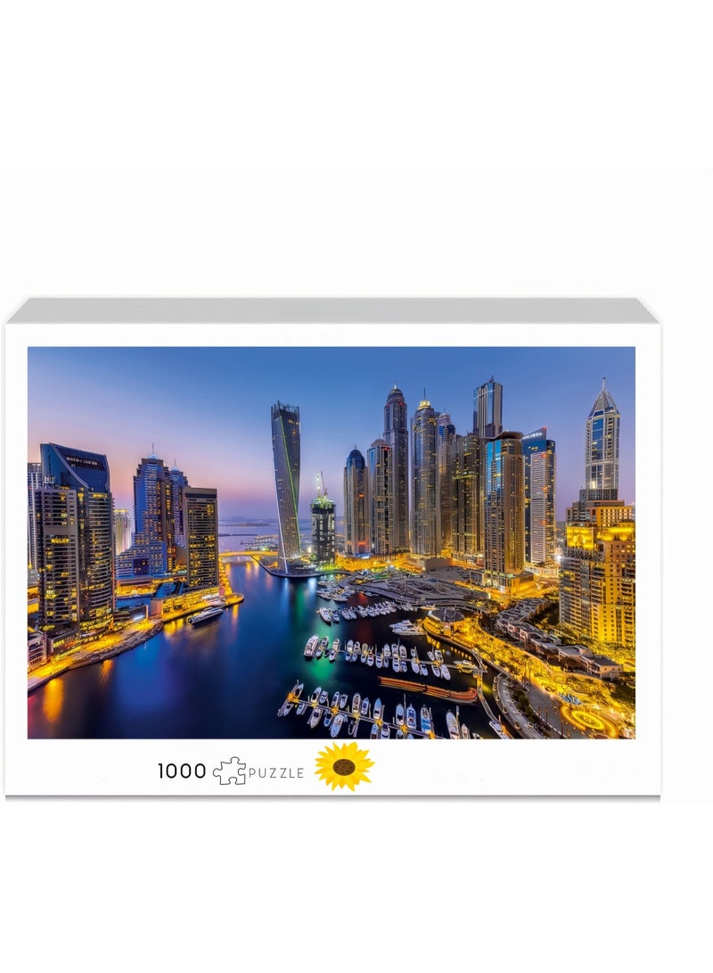 1000 puzzle pieces | Dubai Marina themed puzzle pieces | Puzzle and puzzle casual toys, suitable for adults and children - Image 2