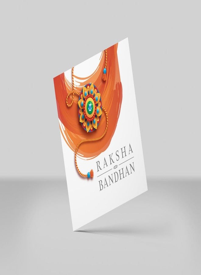 D2C Happy Raksha Bandhan Card | 4x4 Inch Festive Packaging Insert for Small Businesses | Premium 300 GSM Rakhi Greeting Card for Online Shops D2 (96) - Image 5