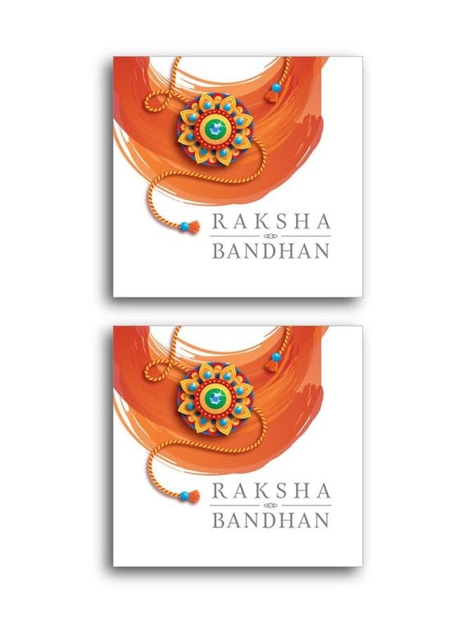 D2C Happy Raksha Bandhan Card | 4x4 Inch Festive Packaging Insert for Small Businesses | Premium 300 GSM Rakhi Greeting Card for Online Shops D2 (96) - Image 2