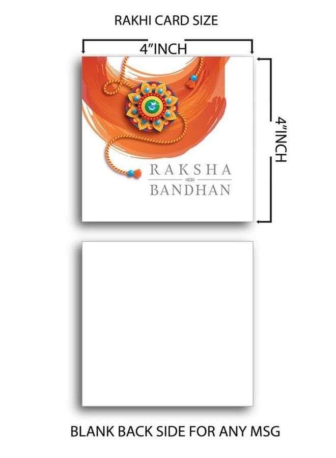 D2C Happy Raksha Bandhan Card | 4x4 Inch Festive Packaging Insert for Small Businesses | Premium 300 GSM Rakhi Greeting Card for Online Shops D2 (96) - Image 3
