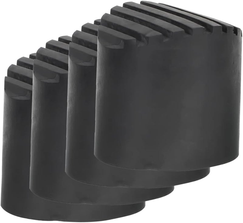 4Pcs Black Non Slip Rubber Ladder Feet Covers Heavy Duty Anti Skid Replacement Pads - Image 2