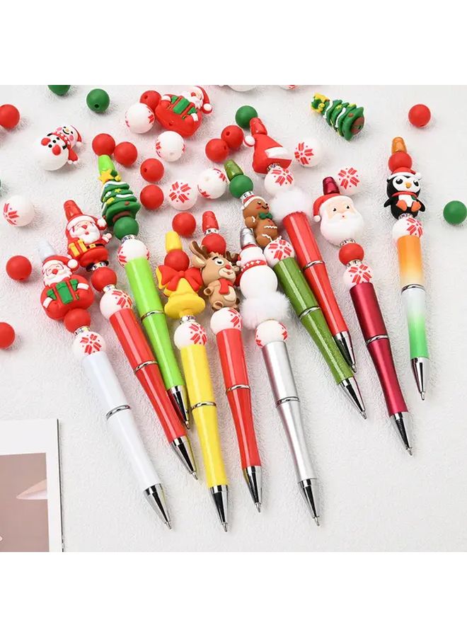 مجموعة خرز السيليكون لعيد الميلاد 26 قطعة ملون 9 أساور يدوية صناعية ميدالية مفاتيح هدية عطلات - Image 3