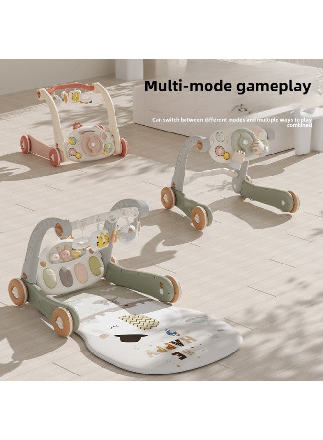 Baby Pedal Piano Trolley Fitness Rack Baby Educational Early Education Toys Newborn Fitness Toys Gift Box-Color:Bluetooth Version [double-sided Piano] Bud Gray Small Plane Story Machine Ordinary Battery Screwdriver  - Image 4