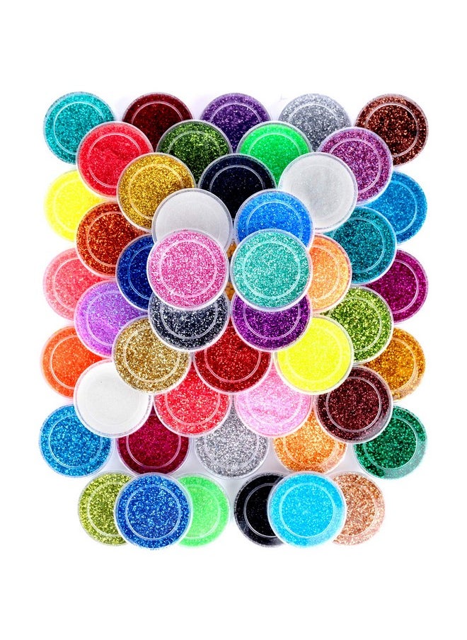 FANDAMEI FANDAMEI 48 Colors Nail Glitter Set, 48 Boxes 5g Nail Art Glitter, Fine Glitter Powder for Eyeshadow, Cosmetic, Arts, Crafts, Decoration. Body Glitter, Face Glitter for Festival, Makeup, Halloween  - Image 1