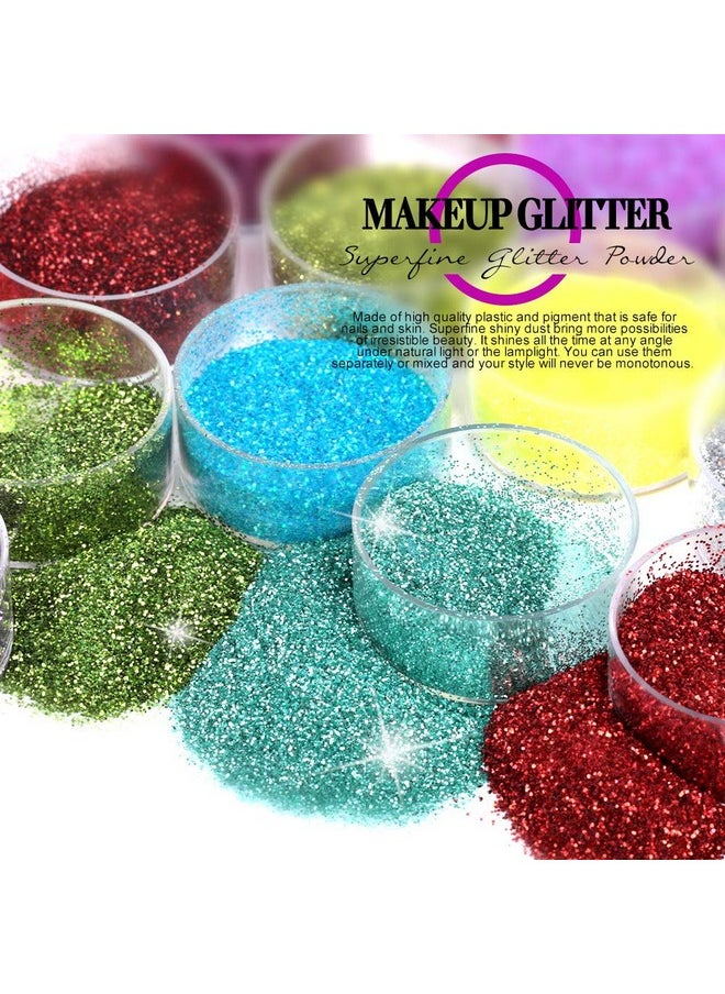 FANDAMEI FANDAMEI 48 Colors Nail Glitter Set, 48 Boxes 5g Nail Art Glitter, Fine Glitter Powder for Eyeshadow, Cosmetic, Arts, Crafts, Decoration. Body Glitter, Face Glitter for Festival, Makeup, Halloween  - Image 3