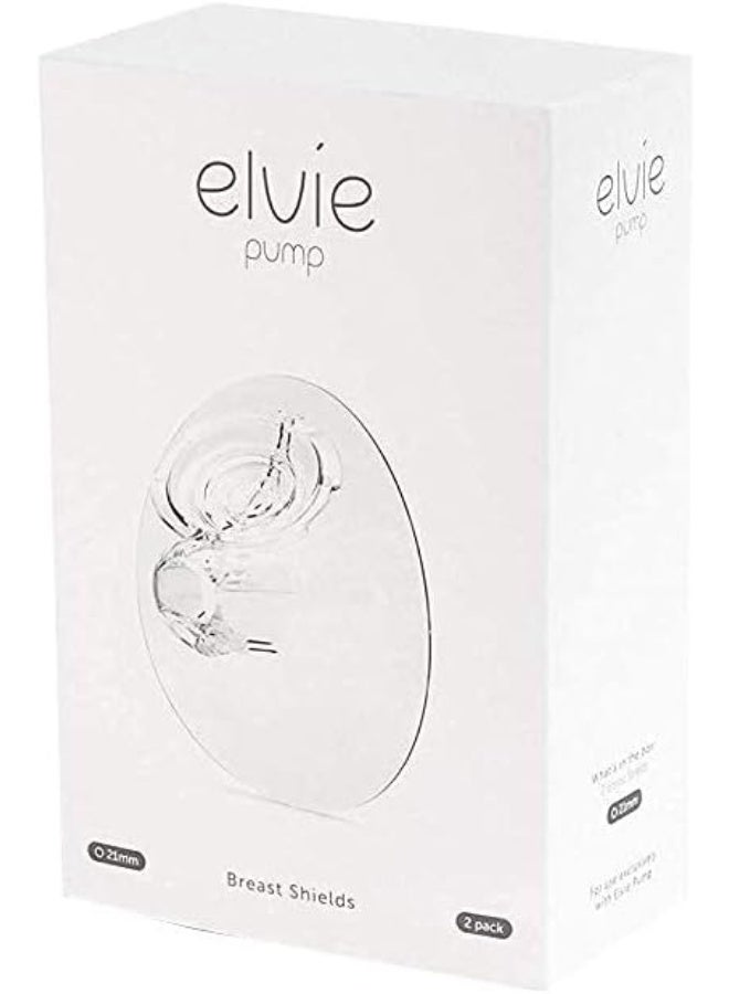 Elvie Pump Breast Shield - 21mm | 2 Pack Nipple Shield Flange for Pumping Breast Milk | Breast Feeding Essentials for Electric Breast Pumps | BPA Free Breast Shells | Breast Pump Bra Compatible - Image 5