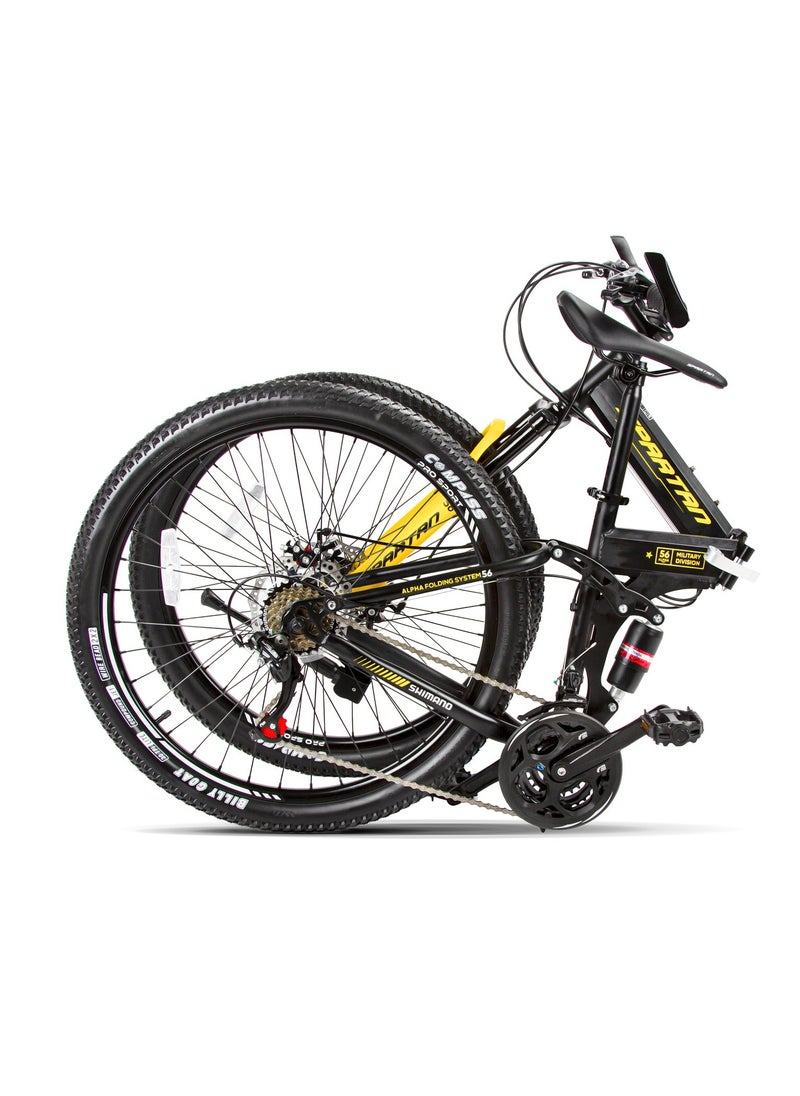 Spartan Spartan 26” Alpha Dual Suspension Folding Bicycle Black  - Image 2