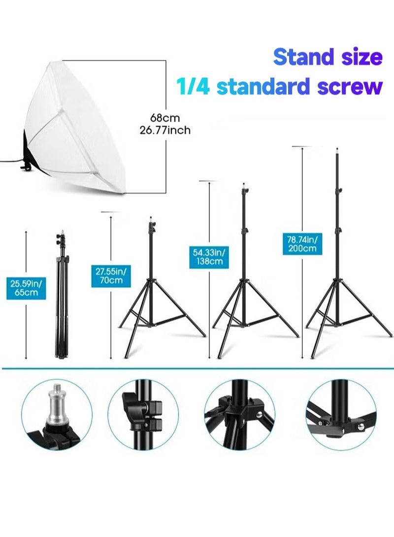 Sharpdo Photography Softbox Lighting Kit with 380W 3 Colors Remote LED Bulbs,Soft Boxes and Carry Bag for Video Recording, Portraits Shooting - Image 5