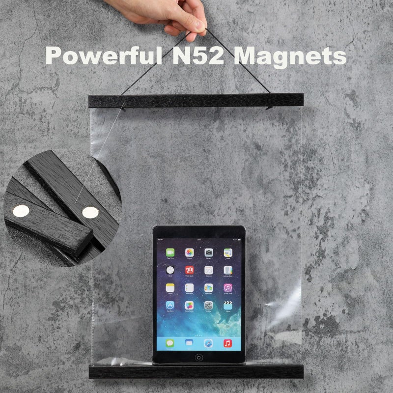 FALAMON 2 Pack Magnetic Poster Hanger Frame  13x19 13x18 13x17 Magnet Poster Frame Hangers for Hanging Posters  Prints  Photos  Pictures  Maps  Scrolls  and Canvas Artwork (Black  13 "") - Image 3