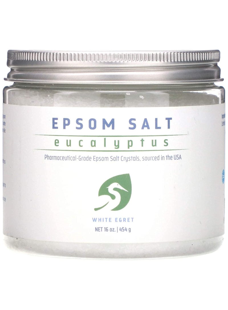 White Egret Personal Care, Epsom Salt, Eucalyptus, 16 oz (454 g)