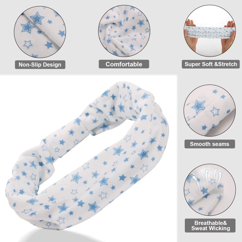Cobahom 6Pcs Wide Headbands for Women Non Slip Soft Fabric Hair Wrap Boho Head Bands Elastic Sport Hair Bands for Workout Yoga Running (Sweet Flower) - Image 4