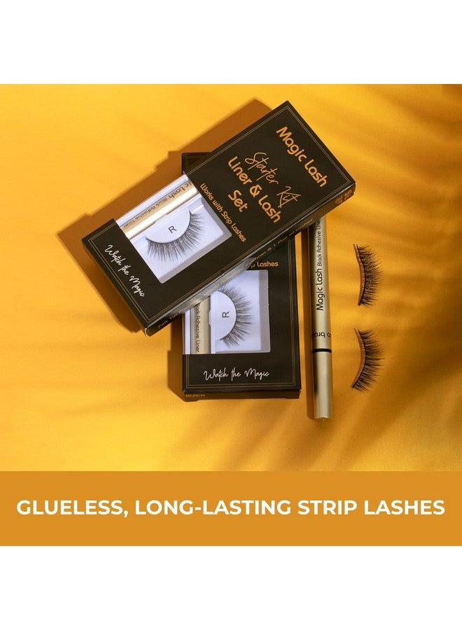 Fab Brows Magic Lash Kit | False Eyelashes & Magic Adhesive Eyeliner | Quick Dry, Easy to Use, All-Day Wear | Natural-Looking, Reusable Strip Lashes | Magnetic Eyelashes Alternative | Glueless Lashes - Image 2
