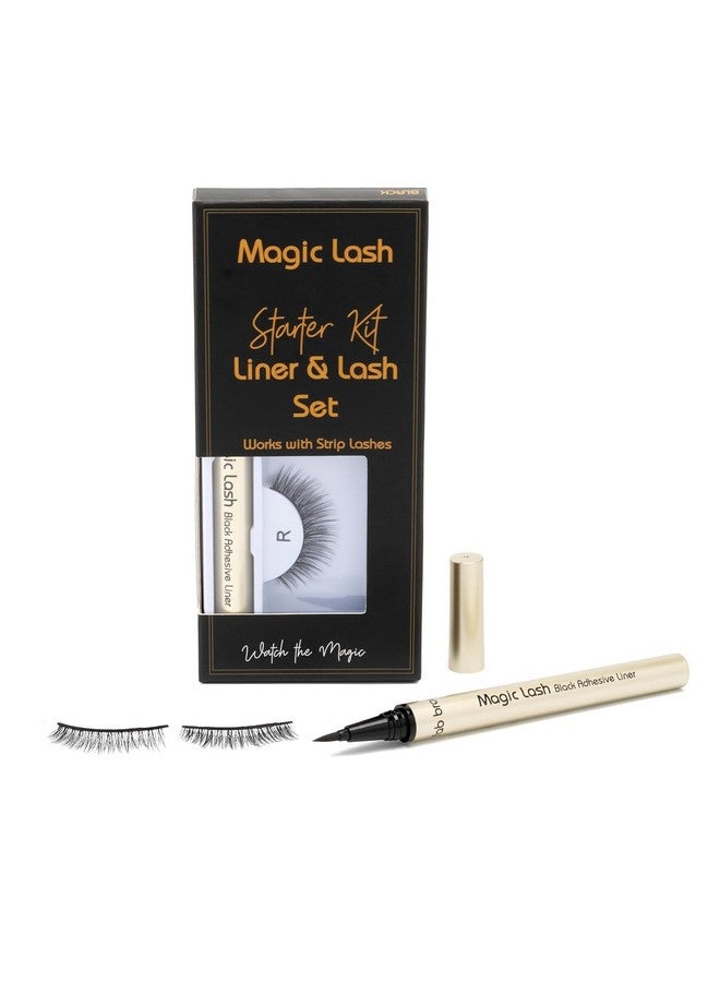 Fab Brows Magic Lash Kit | False Eyelashes & Magic Adhesive Eyeliner | Quick Dry, Easy to Use, All-Day Wear | Natural-Looking, Reusable Strip Lashes | Magnetic Eyelashes Alternative | Glueless Lashes - Image 1