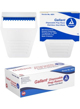 Dynarex Gallant Disposable Prep Razors Used before ECG and other Procedures Disposable Razors with Open Design Ergonomic Surgical Prep Razors 1 Box of 50 Razors - pzsku/Z7749EC92C2AFA7C70B3FZ/45/_/1742913705/63ef4b61-27ce-4824-b18b-41cc5028daa0