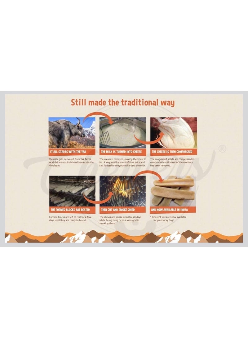 Dog Chewers Mountain Dog Chew, Natural Himalayan Yak Milk Long Lasting Protein Rich Dog Treat, Labrador Reteriver & Large Breed Dogs, 150 GMS - Image 4