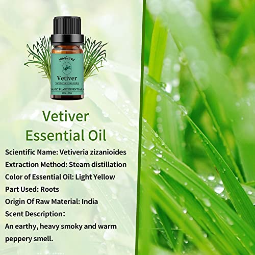 yethious Sandalwood Vetiver Essential Oil Set 100% Pure Organic Undiluted Aromatherapy Oils for Diffuser, Skin, Hair, Perfume, Soap, Candle Making 2 x 10ML - Image 3