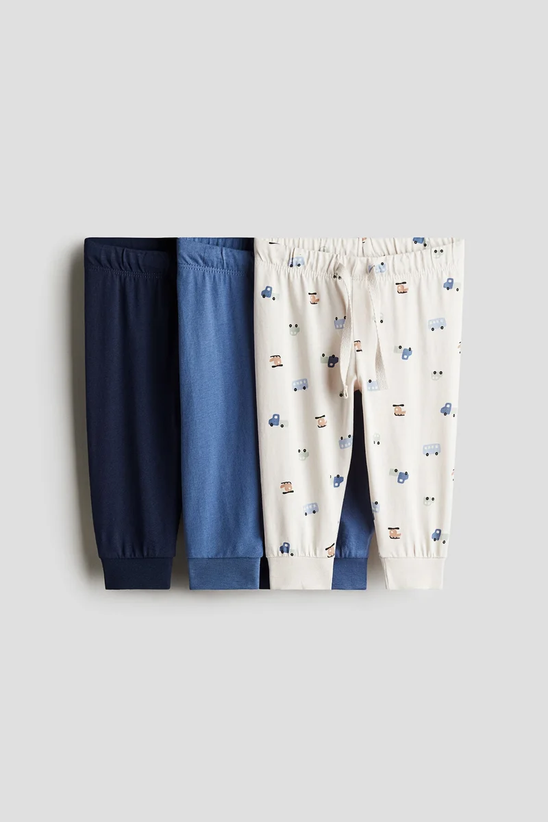 H&M 3-pack cotton jersey joggers