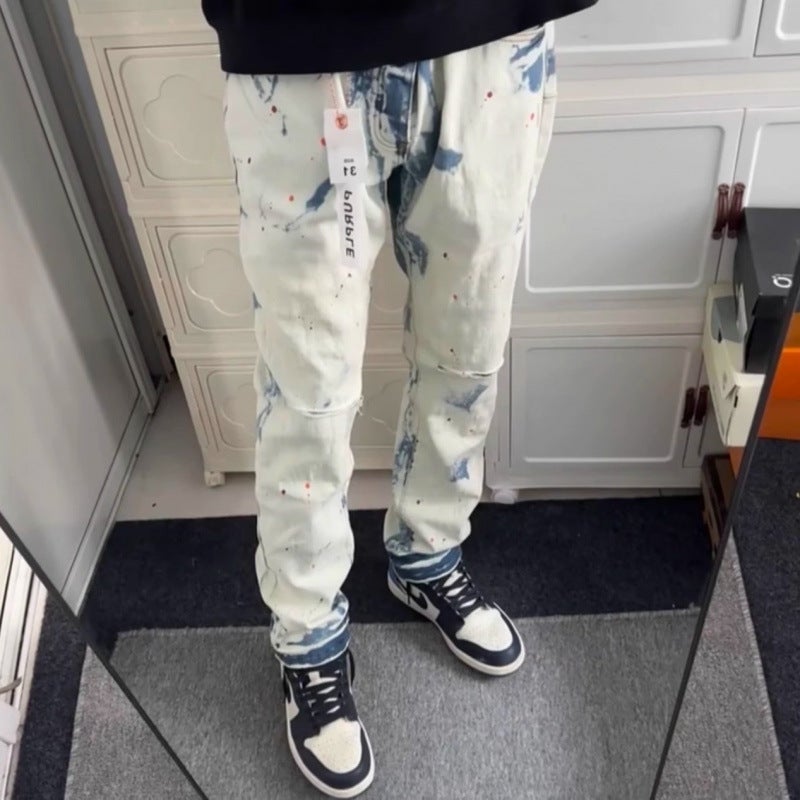 Unisex Classic Denim Jeans Loose Fit Daily Outdoor Wear - Image 1