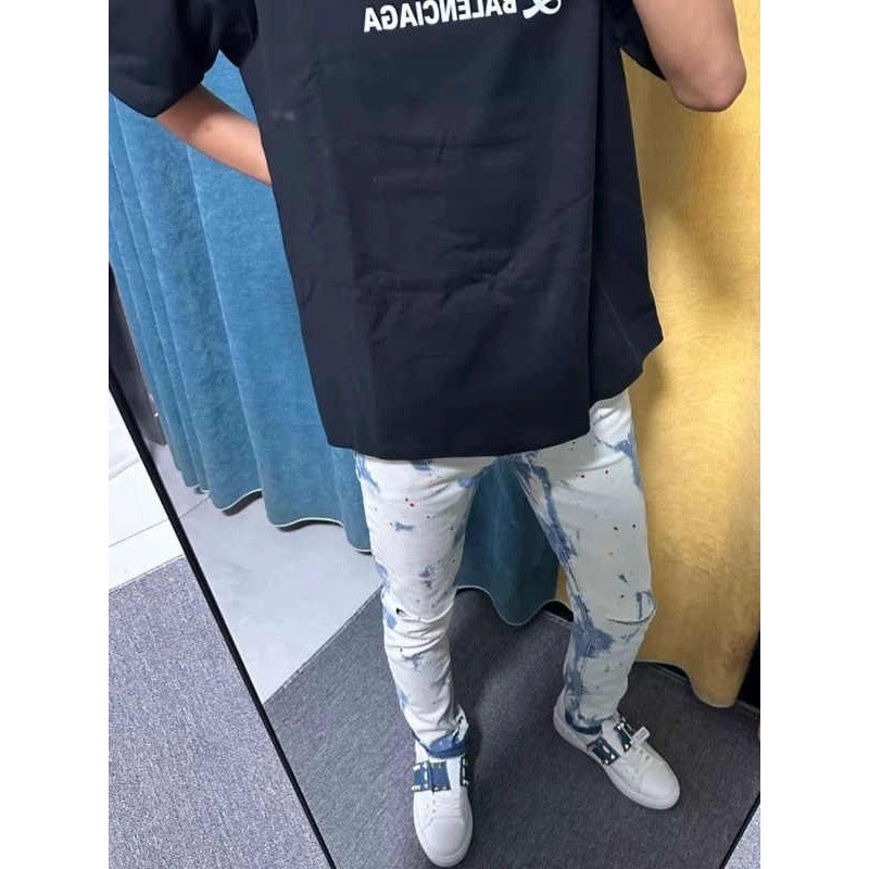 Unisex Classic Denim Jeans Loose Fit Daily Outdoor Wear - Image 4