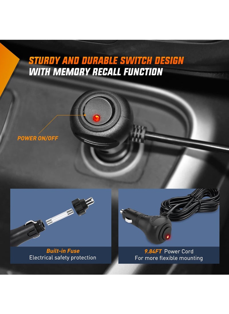 SYOSI - LED Emergency Strobe Lights with Suction Cups, Super Bright Windshield Hazard Warning Safety Flash Lights for Police, Firefighters, and Emergency Vehicles - Image 1