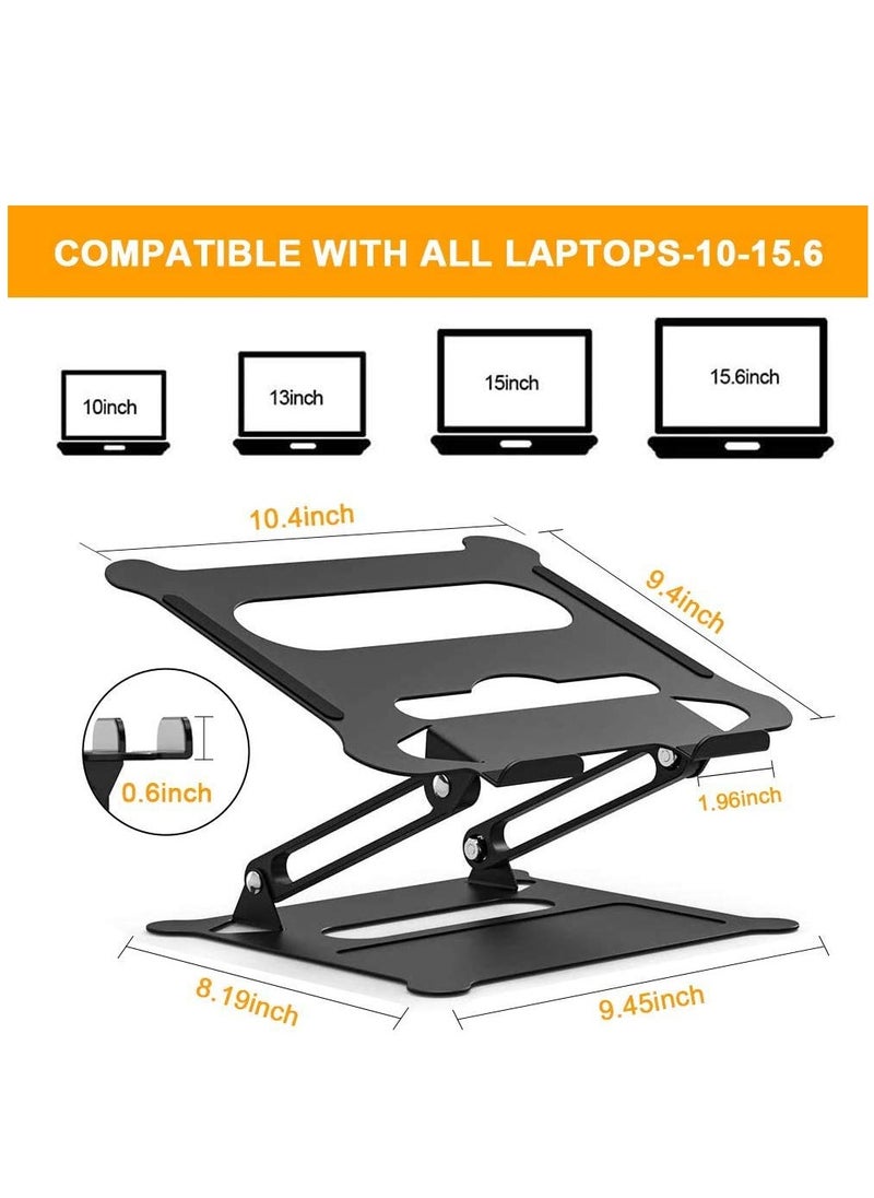 Excefore - Adjustable Laptop Stand, Portable Laptop Computer Stand Rriser & Multi-Angle Stand with Heat-Vent to Elevate Laptop Holder Fit - Image 1