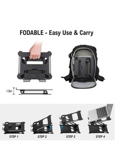 Excefore Adjustable Laptop Stand, Portable Laptop Computer Stand Rriser & Multi-Angle Stand with Heat-Vent to Elevate Laptop Holder Fit  - Image 4
