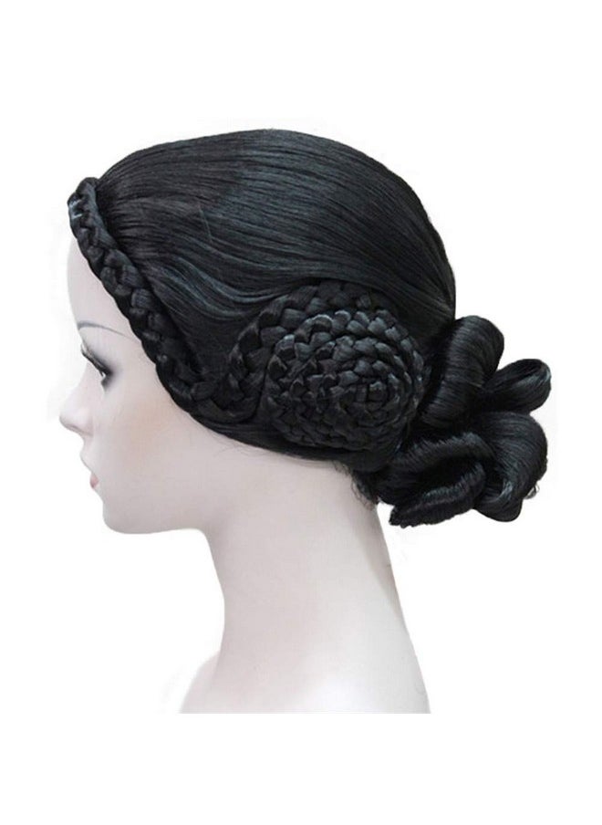 Aimole - Braid Updo Bun Wig Black Wigs Synthetic Cosplay Women Hair - Image 1
