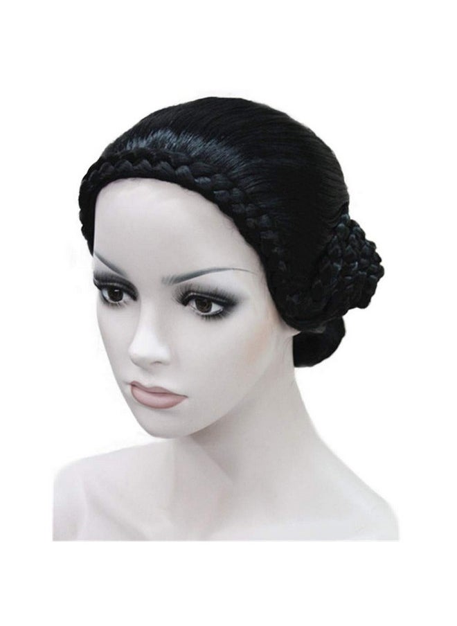 Aimole - Braid Updo Bun Wig Black Wigs Synthetic Cosplay Women Hair - Image 1