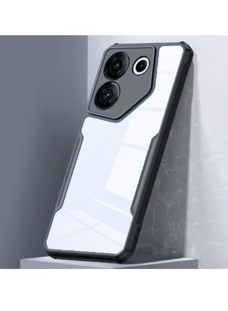 Case Cover for TECNO Camon 20 PRO 5G, Ultra-Thin Lightweight Cover Soft TPU Bumper + Acrylic Clear Back - Image 1