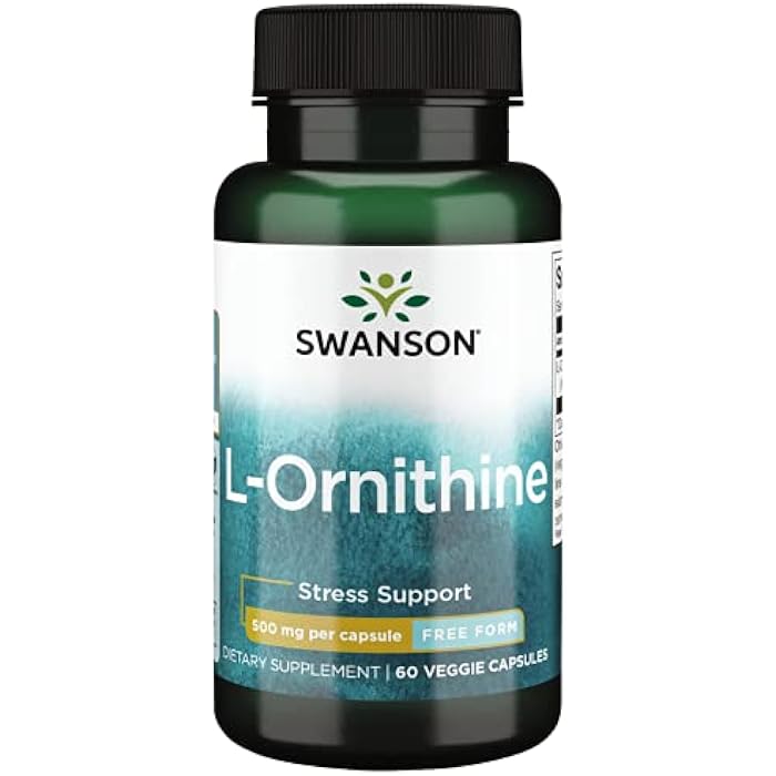 Swanson L-Ornithine Amino Acid 500 Milligrams 60 Veg Capsules - Image 1