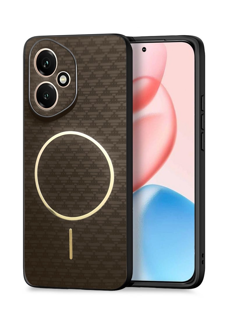 دبليو تيك غطاء خلفي صلب بتقنية ماغسيف من النسيج الكربوني لهاتف هونر 400 5G لعام 2025 - بني - Image 1