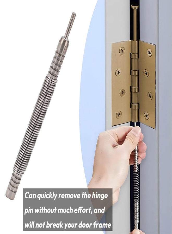 Saipor Saipe 2pcs Dual Head Nail Setter and Hinge Pin Remover Punch Set, 3/32″& 1/16″Heads Hammerless Spring Nail Set, 3500 PSI Striking Force Spring Loaded Nail Punch - Image 4