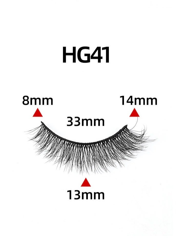 False Eyelashes Fluffy Mink Eyelashes Curly & Messy Reusable 10 Pairs - Image 2