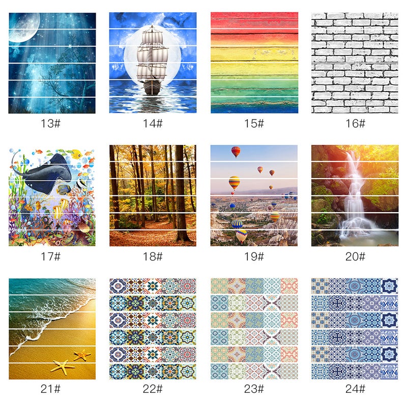 6 Pcs/Set 3D Landscape Self-adhesive Stairs Risers Stickers Mural Staircase Stickers Wallpaper Decor - Image 4