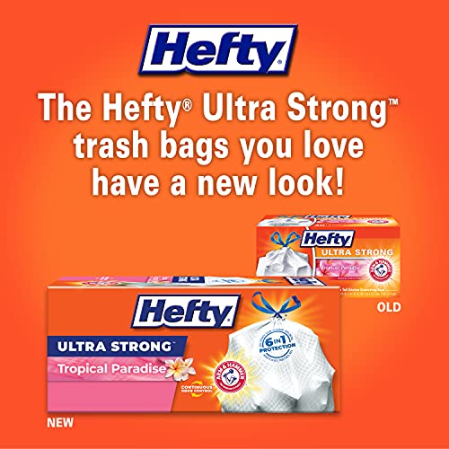 Hefty Ultra Strong Tall Kitchen Trash Bags, Tropical Paradise Scent, 13 Gallon, 40 Count - Image 2