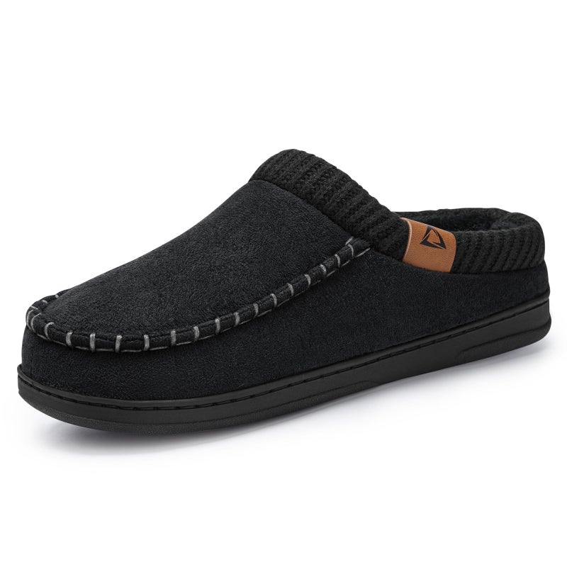 ATHMILE Slippers for Men Memory Foam Indoor Outdoor Moccasin House Shoes Slipon Comfy Knit Slippers for Bedroom Home - Image 2