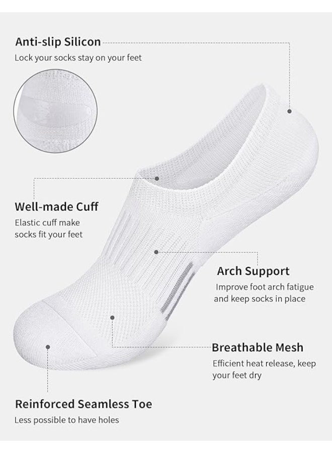 Ankle Athletic Running Socks Cushioned Breathable Low Cut Sports Tab Socks for Men and Women (6 Pairs) - Image 4