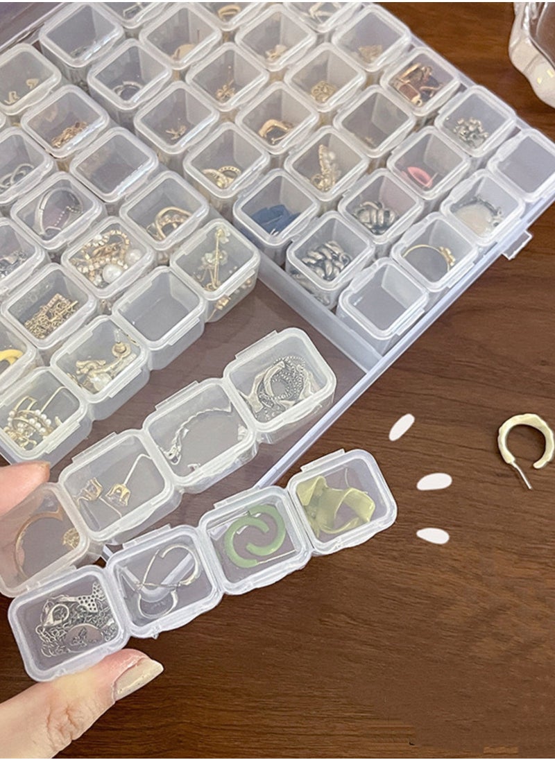 56 grid plastic transparent box, detachable storage and storage box, reusable jewelry bead storage box, fishing gear box container, suitable for bead DIY craft fishing small items