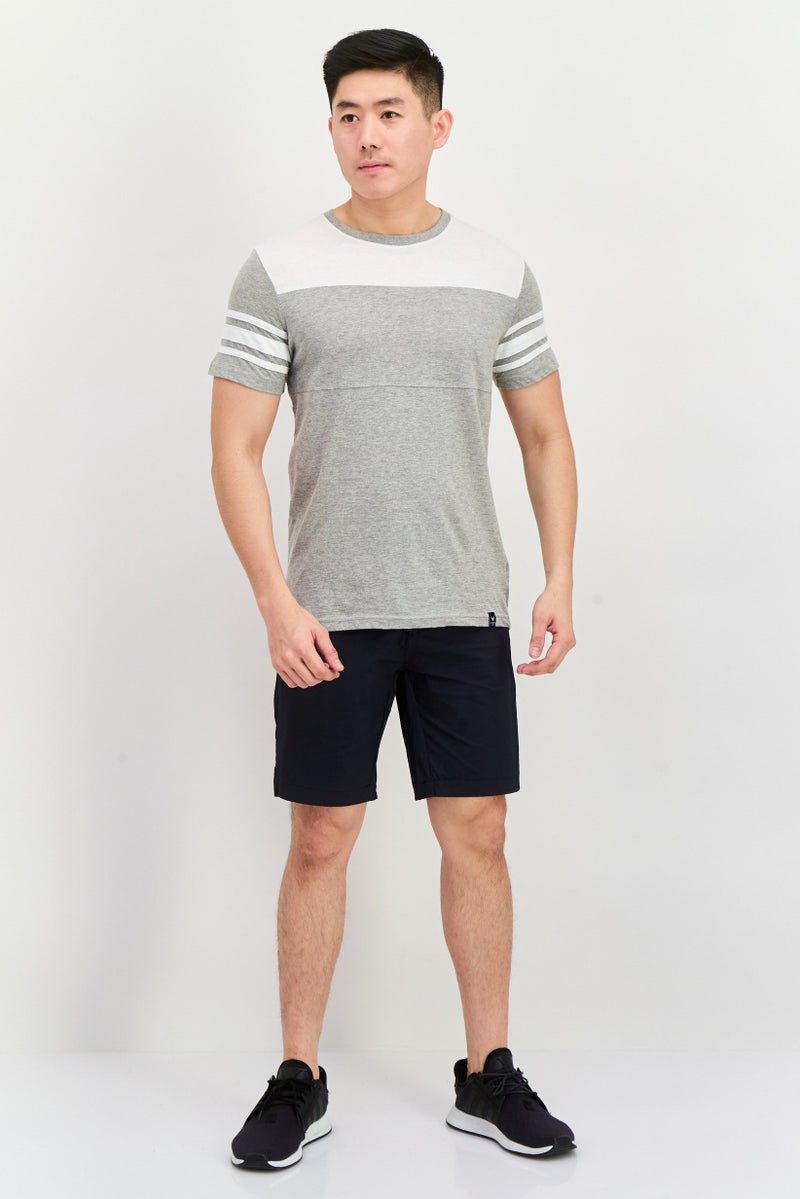 Company Eighty One Men Round Neck Short Sleeves Heather T-Shirt, Grey - Image 2
