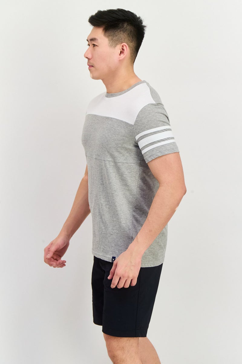 Company Eighty One Men Round Neck Short Sleeves Heather T-Shirt, Grey - Image 4