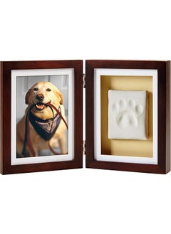 pearhead Dog Or Cat Pawprint Tabletop Photo Frame With Clay Imprint Kit Perfect Keepsake Frame For Pet Lovers Tabletop Pet Keepsake Picture Frame Paw Print Making Kit Included 4" X 6" Photo  - Image 1